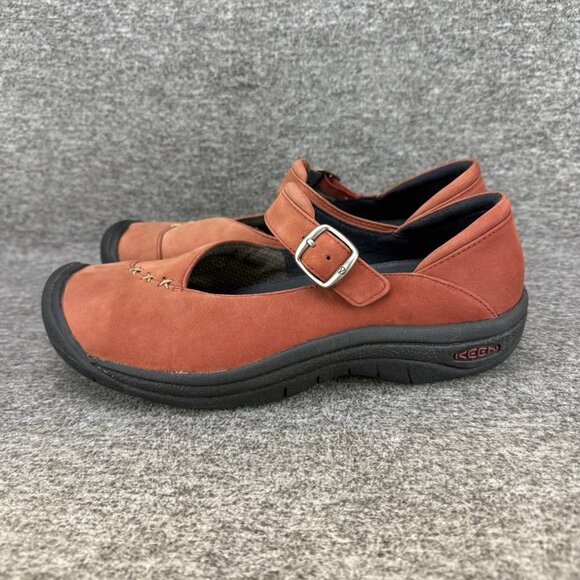 ✅Keen Sydney 5411 Red Leather Mary Jane Comfort Shoes Women's 7 *DISCOLORED NIB - Picture 11 of 13